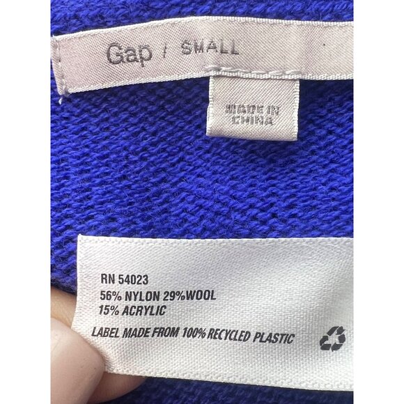 GAP Cobalt Blue Knit Short Sleeve Sweater Top • Preppy Classic Minimalist Mod S - Picture 12 of 15